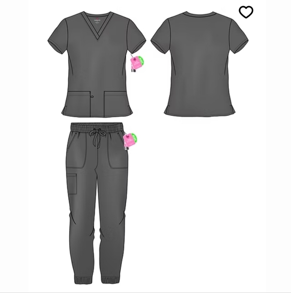 NWT Peach Scrub Set Just Scrubs 2xl - Picture 2 of 9